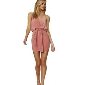MISA Domino Mini Dress in Pink